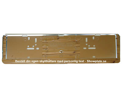 3b. Frame chrome for Swedish plate 480 mm with text